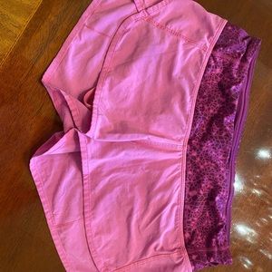 Lululemon speed up shorts pink paradise